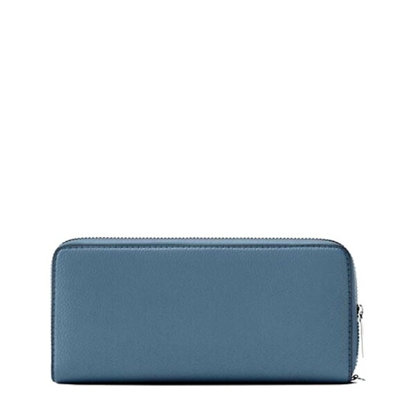 New Michael Kors Jet Set Large Travel Continental Wallet Leather Cornflower - Picture 2 of 4